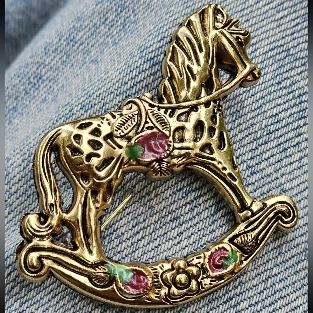 Rocking Horse Vintage Brooch